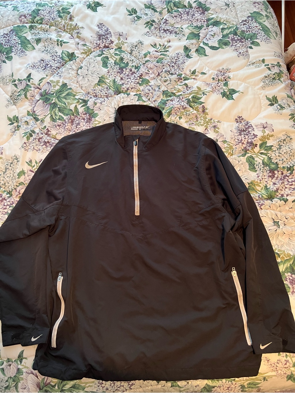 Nike Golf Quarter Zip Windbreaker Black Mens Xl
